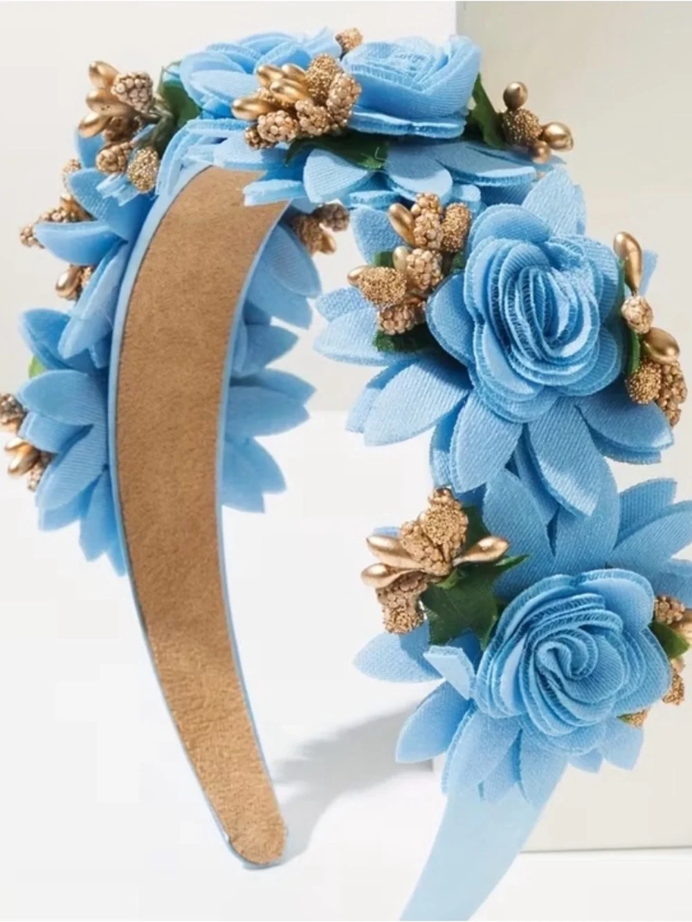 3PCS Forest Simulation Flowers,Ultra-Ethereal Hairpin Headband-yellow black blue